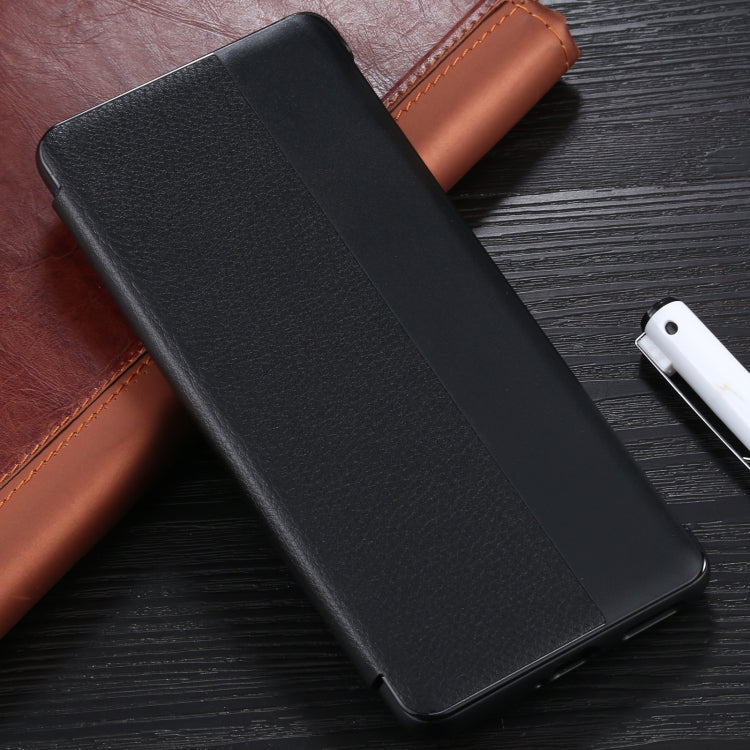 For Huawei Mate 40 PU Leather Horizontal Flip Case, with Caller ID Display & Sleep / Wake-up Function