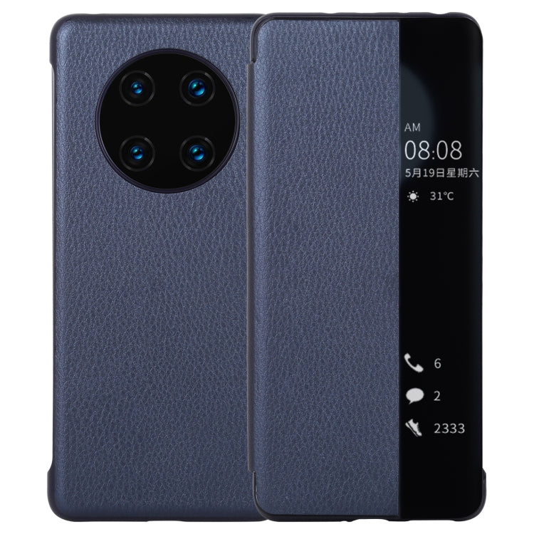 For Huawei Mate 40 PU Leather Horizontal Flip Case, with Caller ID Display & Sleep / Wake-up Function