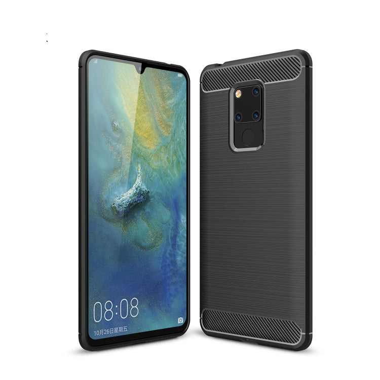 Brushed Texture Carbon Fiber Soft TPU Case for Huawei Mate 20 X