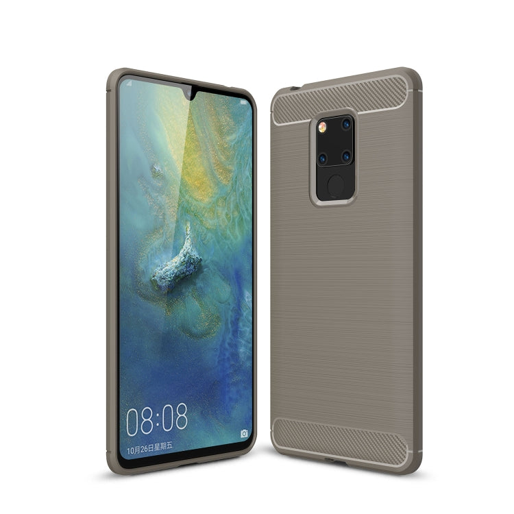 Brushed Texture Carbon Fiber Soft TPU Case for Huawei Mate 20 X