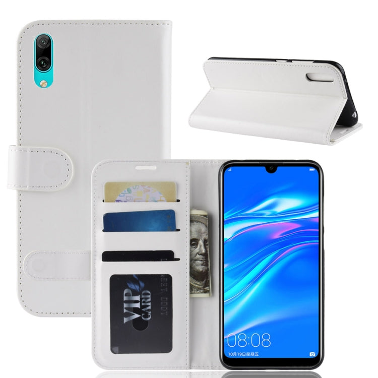 R64 Texture Single Fold Horizontal Flip Leather Case for Huawei Enjoy 9 / Y7 prime (2019) / Y7 Pro (2019), with Holder & Card Slots & Wallet
