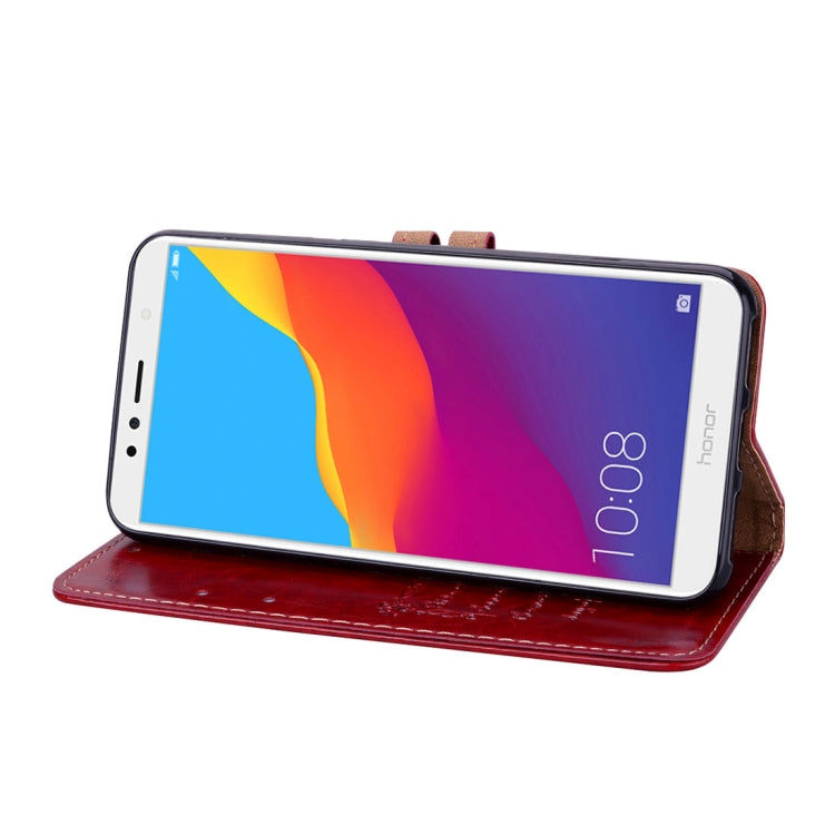 Business Style Oil Wax Texture Horizontal Flip Leather Case for Huawei Honor 7A (with fingerprint hole), with Holder & Card Slots & Wallet