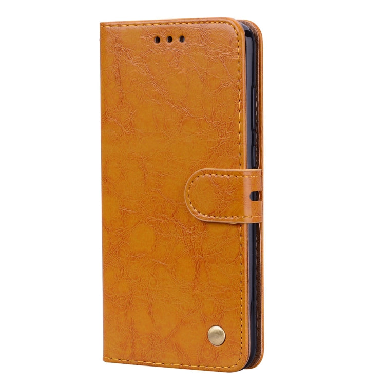 Business Style Oil Wax Texture Horizontal Flip Leather Case for Huawei Honor 7A (with fingerprint hole), with Holder & Card Slots & Wallet