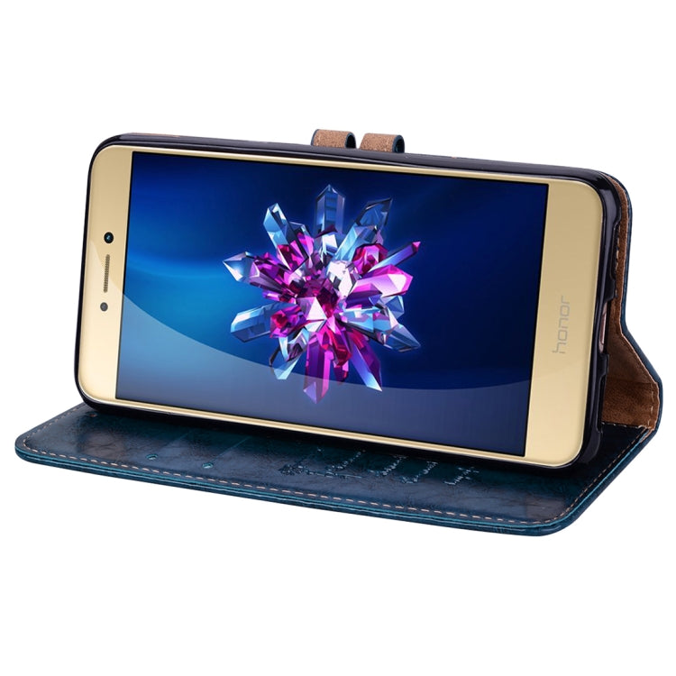 For Huawei P8 Lite (2017) Business Style Oil Wax Texture Horizontal Flip Leather Case with Holder & Card Slots & Hand Strap