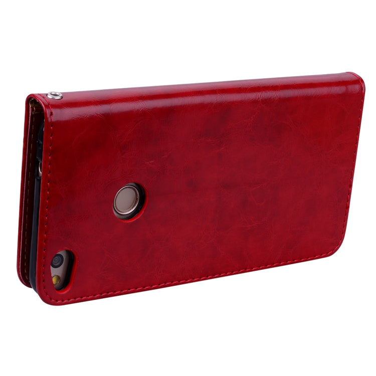 For Huawei P8 Lite (2017) Business Style Oil Wax Texture Horizontal Flip Leather Case with Holder & Card Slots & Hand Strap