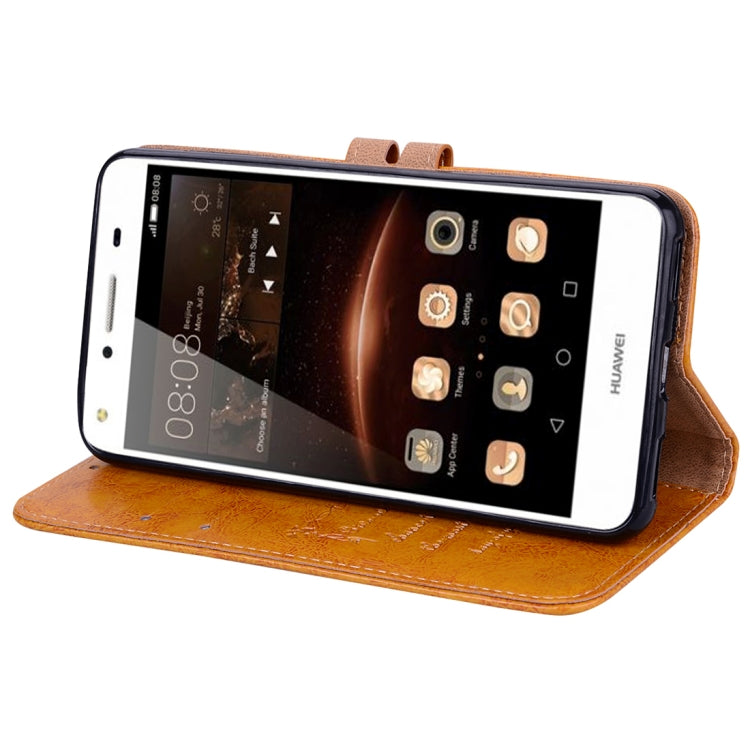 For Huawei Y5 (2017) / Y6 (2017) Business Style Oil Wax Texture Horizontal Flip Leather Case with Holder & Card Slots & Hand Strap