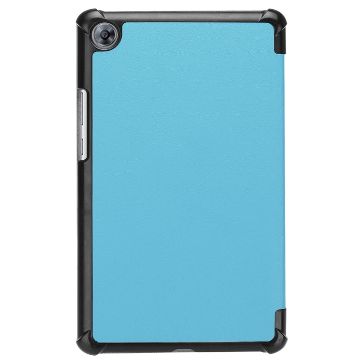 For Huawei MediaPad M5 8.4 inch Tablet Tri-Fold Custer Texture Horizontal Flip PU Leather Protective Case with Holder & Sleep / Wake-up Function