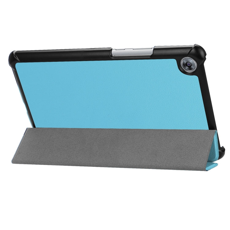 For Huawei MediaPad M5 8.4 inch Tablet Tri-Fold Custer Texture Horizontal Flip PU Leather Protective Case with Holder & Sleep / Wake-up Function