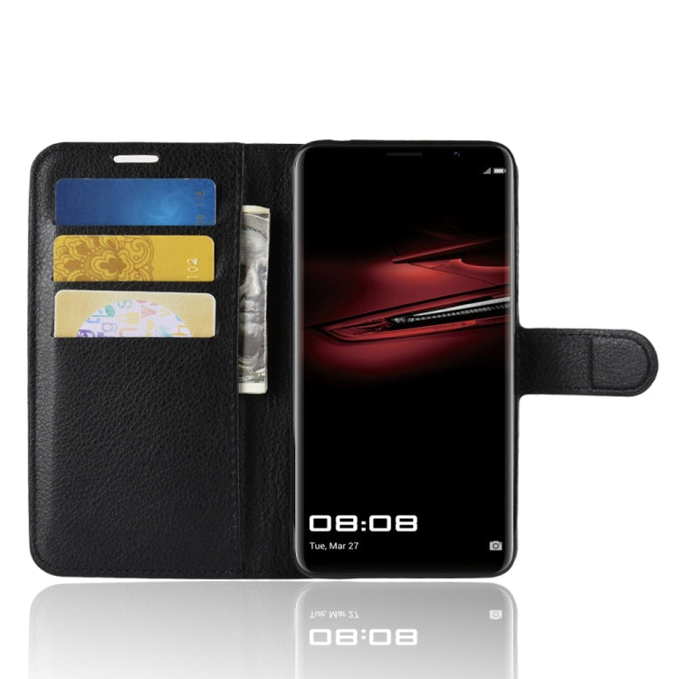 For Huawei Mate RS Porsche Design Litchi Texture Horizontal Flip Leather Case with Holder & Card Slots & Wallet
