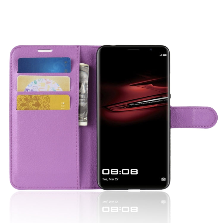 For Huawei Mate RS Porsche Design Litchi Texture Horizontal Flip Leather Case with Holder & Card Slots & Wallet