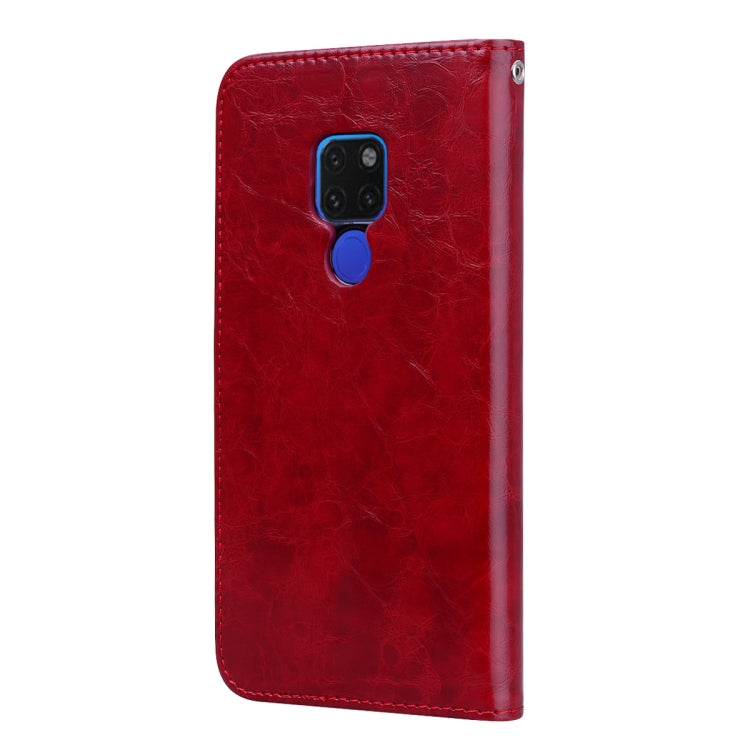 Business Style Oil Wax Texture Horizontal Flip Leather Case for Huawei Mate 20, with Holder & Card Slots & Wallet