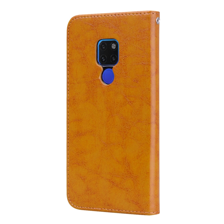 Business Style Oil Wax Texture Horizontal Flip Leather Case for Huawei Mate 20, with Holder & Card Slots & Wallet