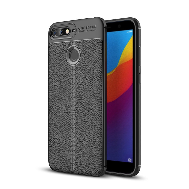 For Huawei Honor 7A / Y6 (2018) Litchi Texture Soft TPU Protective Case