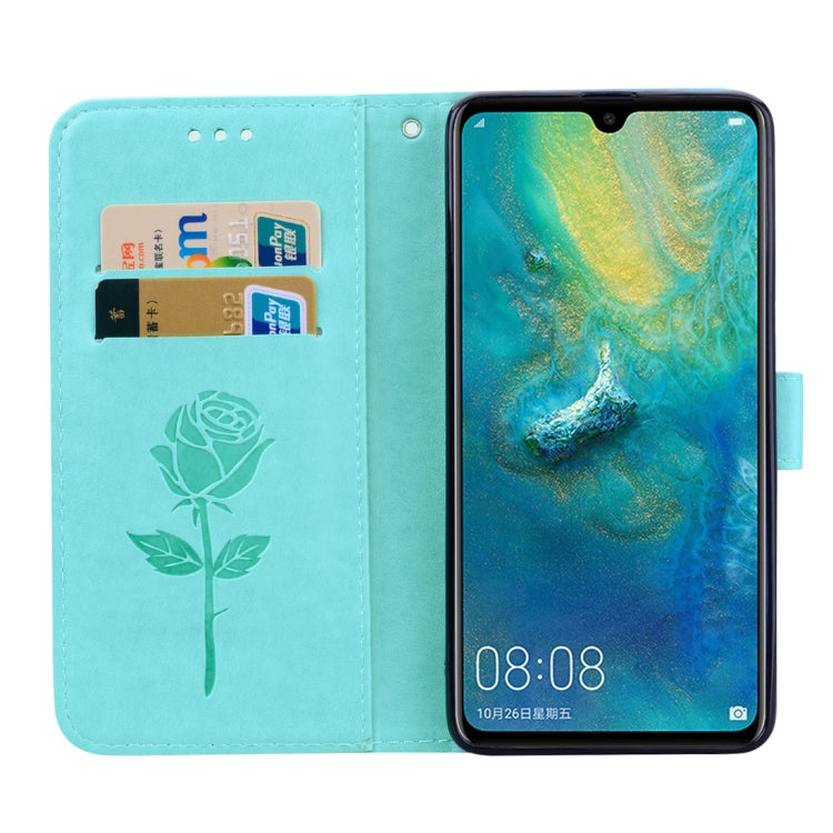 Rose Embossed Horizontal Flip PU Leather Case for Huawei Mate 20, with Holder & Card Slots & Wallet