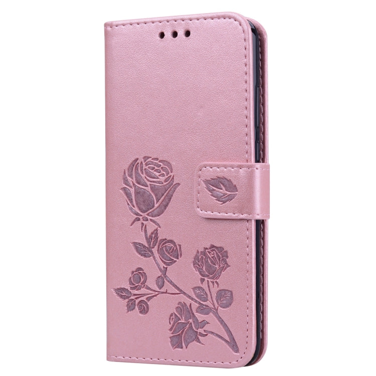 Rose Embossed Horizontal Flip PU Leather Case for Huawei P20, with Holder & Card Slots & Wallet