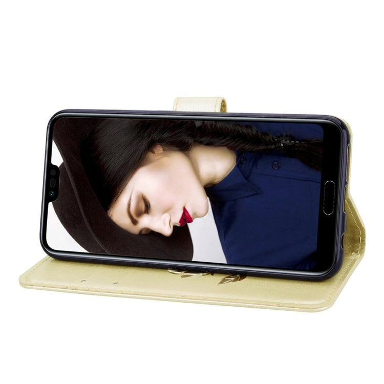 Rose Embossed Horizontal Flip PU Leather Case for Huawei Honor 10 Lite, with Holder & Card Slots & Wallet