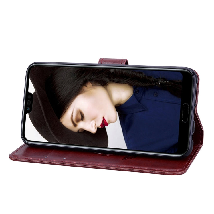 Rose Embossed Horizontal Flip PU Leather Case for Huawei Honor 10 Lite, with Holder & Card Slots & Wallet