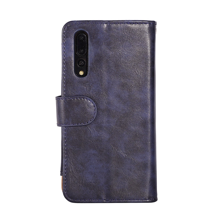 Crazy Horse Texture Horizontal Flip Detachable Zipper Leather Case for Huawei P20, with Card Slot & & Wallet & Photo Frame & Lanyard