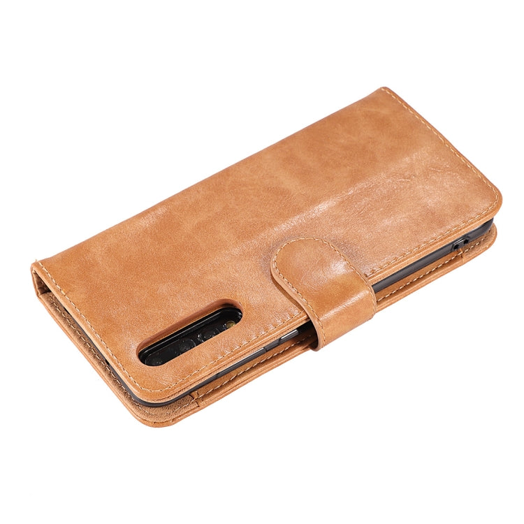 Crazy Horse Texture Horizontal Flip Detachable Zipper Leather Case for Huawei P20, with Card Slot & & Wallet & Photo Frame & Lanyard