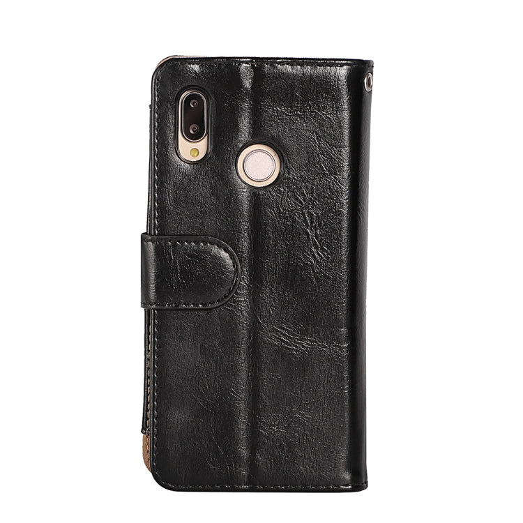 Crazy Horse Texture Horizontal Flip Detachable Zipper Leather Case for Huawei P20 Lite / Nova 3e, with Card Slot & & Wallet & Photo Frame & Lanyard