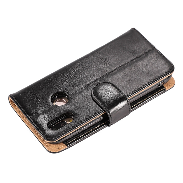 Crazy Horse Texture Horizontal Flip Detachable Zipper Leather Case for Huawei P20 Lite / Nova 3e, with Card Slot & & Wallet & Photo Frame & Lanyard