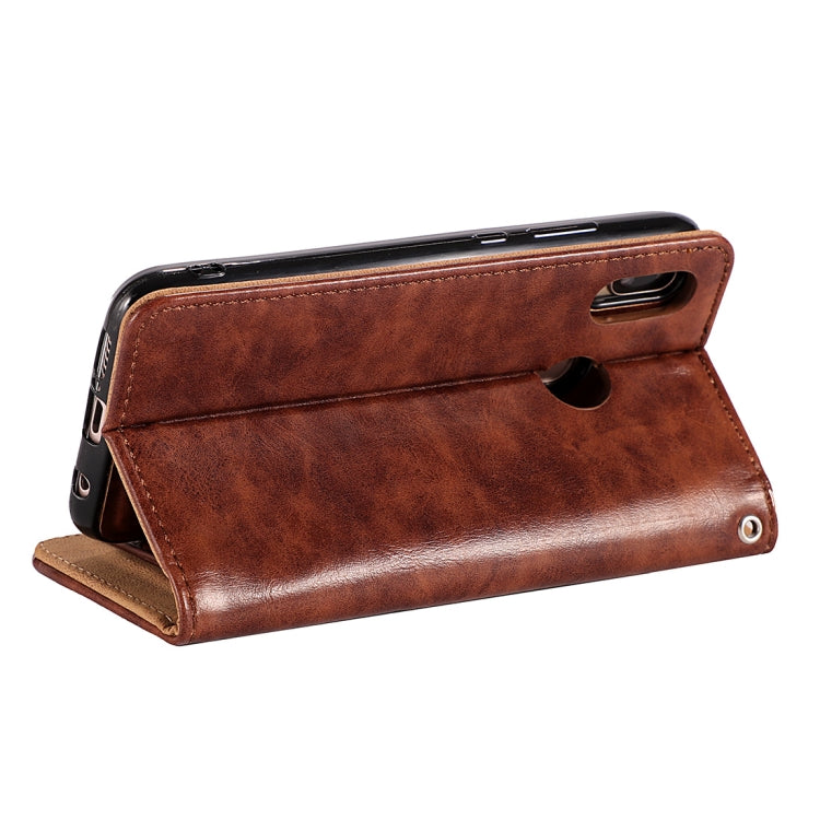 Crazy Horse Texture Horizontal Flip Detachable Zipper Leather Case for Huawei P20 Lite / Nova 3e, with Card Slot & & Wallet & Photo Frame & Lanyard