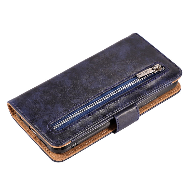 Crazy Horse Texture Horizontal Flip Detachable Zipper Leather Case for Huawei P20 Lite / Nova 3e, with Card Slot & & Wallet & Photo Frame & Lanyard