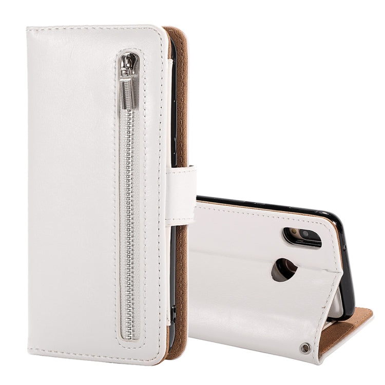 Crazy Horse Texture Horizontal Flip Detachable Zipper Leather Case for Huawei P20 Lite / Nova 3e, with Card Slot & & Wallet & Photo Frame & Lanyard