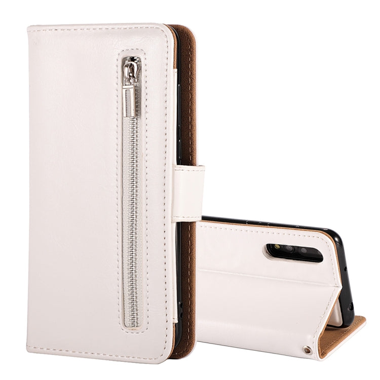 Crazy Horse Texture Horizontal Flip Detachable Zipper Leather Case for Huawei P20 Pro, with Card Slot & & Wallet & Photo Frame & Lanyard