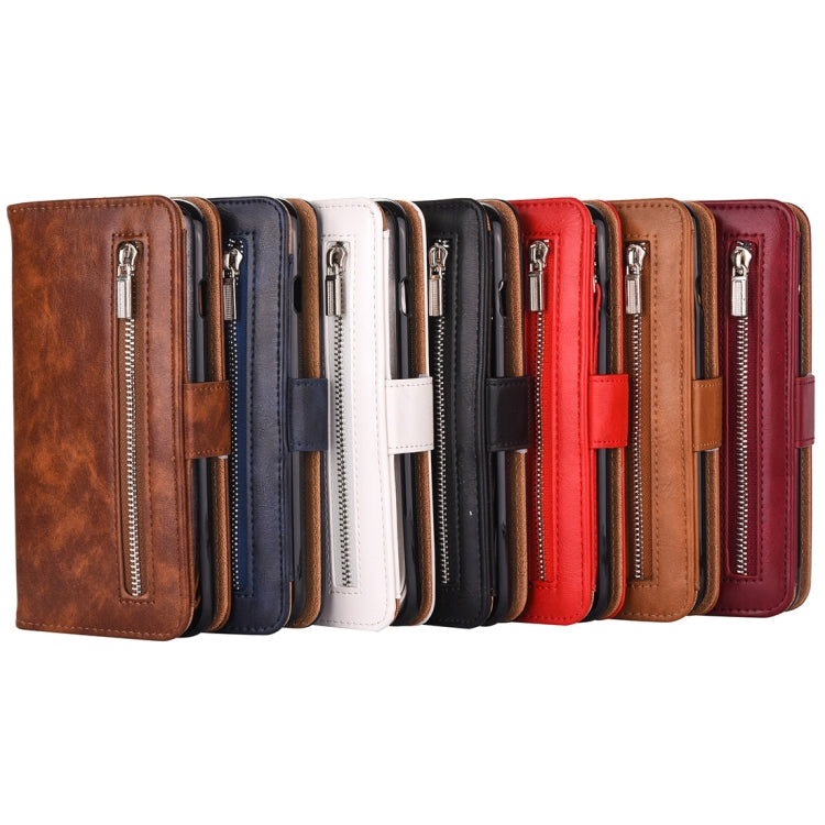 Crazy Horse Texture Horizontal Flip Detachable Zipper Leather Case for Huawei P20 Pro, with Card Slot & & Wallet & Photo Frame & Lanyard