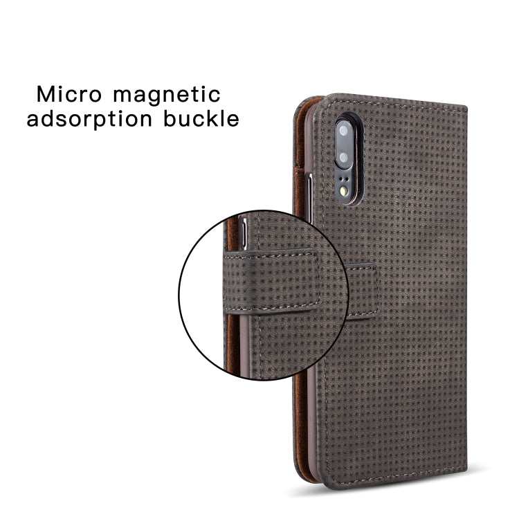 Retro Style Mesh Breathable Horizontal Flip Leather Case for Huawei P20 Lite, with Card Slot & Holder & Wallet