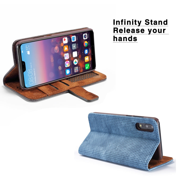 Retro Style Mesh Breathable Horizontal Flip Leather Case for Huawei P20 Lite, with Card Slot & Holder & Wallet