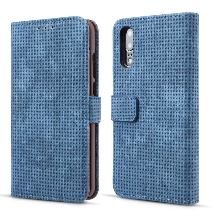 Retro Style Mesh Breathable Horizontal Flip Leather Case for Huawei P20 Lite, with Card Slot & Holder & Wallet