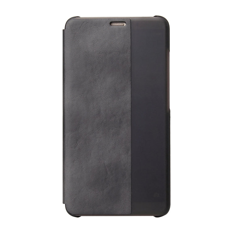 Fierre Shann Crazy Horse Texture Horizontal Flip PU Leather Case for Huawei Mate 10, with Smart View Window & Sleep Wake-up Function
