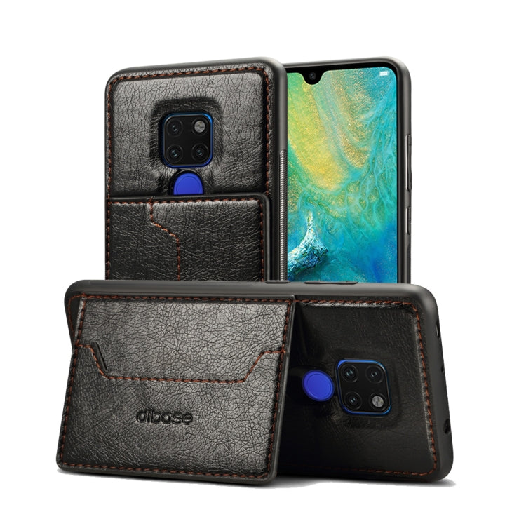 Dibase TPU + PC + PU Crazy Horse Texture Protective Case for Huawei Mate 20, with Holder & Card Slots