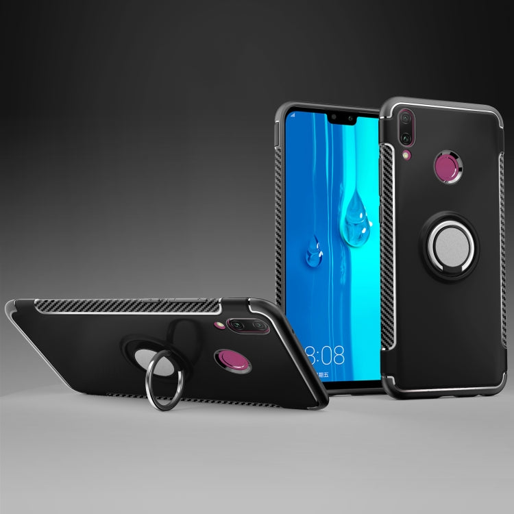 Magnetic 360 Degree Rotation Ring Holder Armor Protective Case for Huawei Y9 (2019)