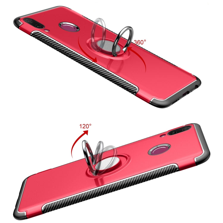 Magnetic 360 Degree Rotation Ring Holder Armor Protective Case for Huawei Y9 (2019)