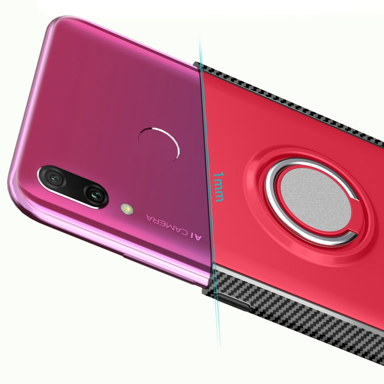 Magnetic 360 Degree Rotation Ring Holder Armor Protective Case for Huawei Y9 (2019)