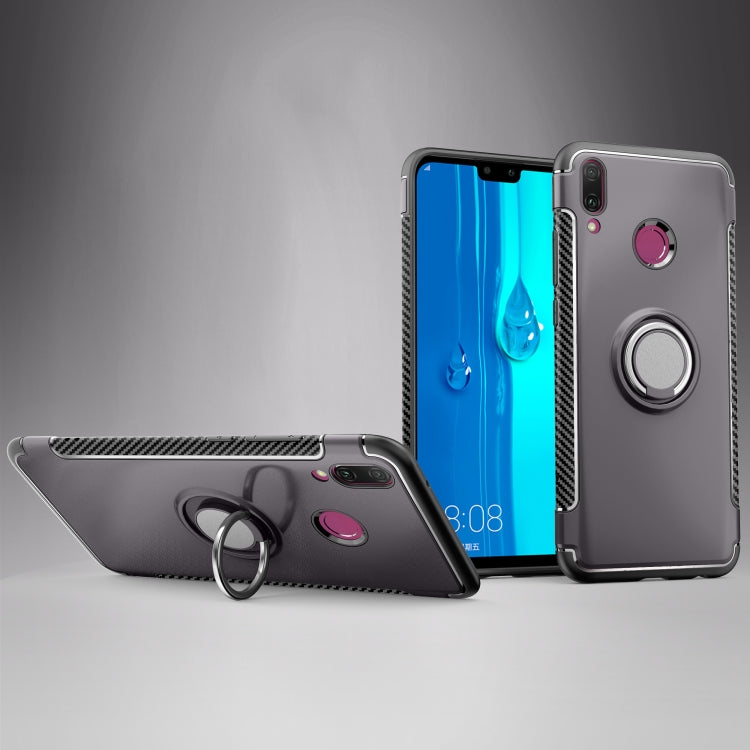 Magnetic 360 Degree Rotation Ring Holder Armor Protective Case for Huawei Y9 (2019)