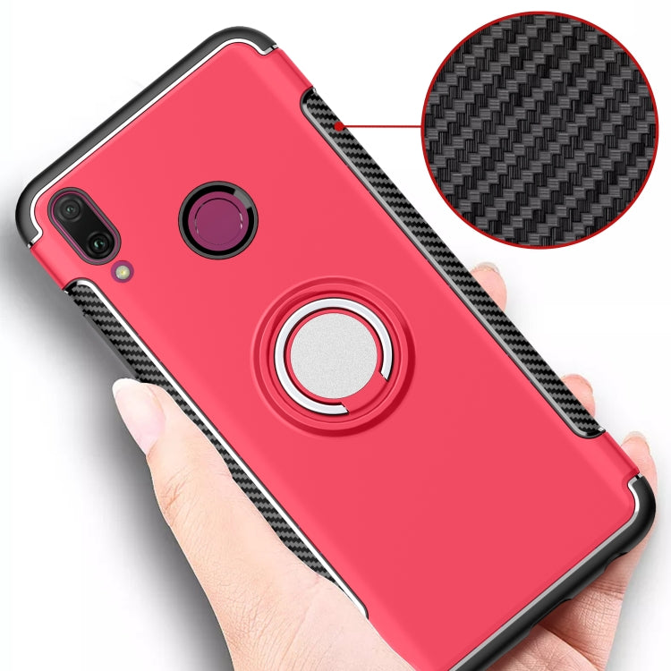 Magnetic 360 Degree Rotation Ring Holder Armor Protective Case for Huawei Y9 (2019)