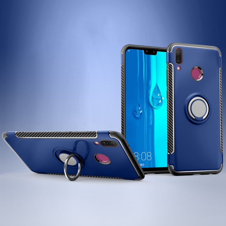 Magnetic 360 Degree Rotation Ring Holder Armor Protective Case for Huawei Y9 (2019)