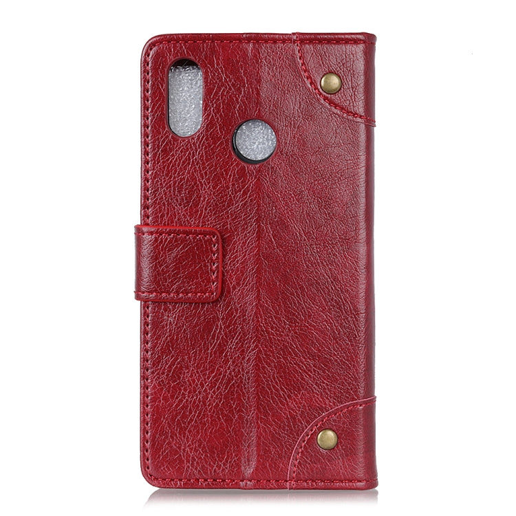 Copper Buckle Nappa Texture Horizontal Flip Leather Case for Huawei Y6(2019), with Holder & Card Slots & Wallet
