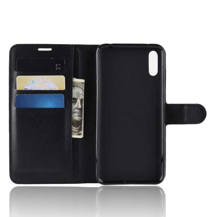 Litchi Texture Horizontal Flip Leather Case for Huawei Enjoy 9 / Y7 prime (2019) / Y7 Pro (2019), with Wallet & Holder & Card Slots