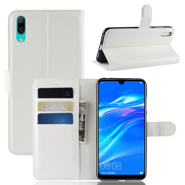 Litchi Texture Horizontal Flip Leather Case for Huawei Enjoy 9 / Y7 prime (2019) / Y7 Pro (2019), with Wallet & Holder & Card Slots