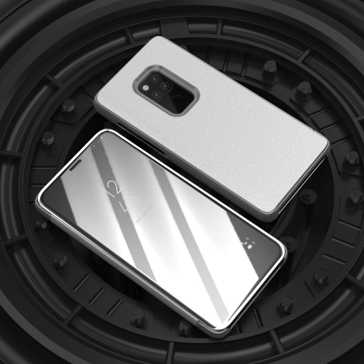 Mirror Clear View Horizontal Flip PU Smart Leather Case for Huawei Mate 20, with Holder