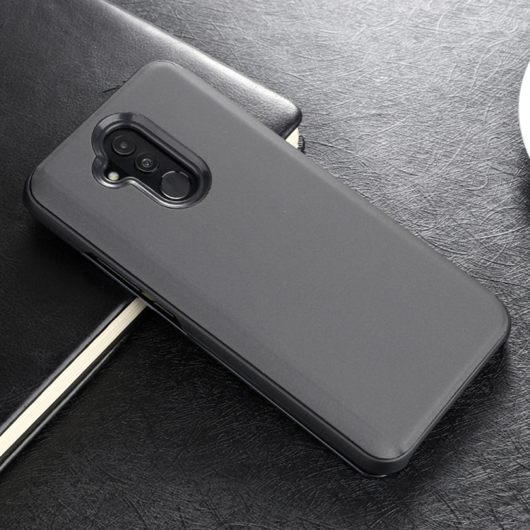 Mirror Clear View Horizontal Flip PU Smart Leather Case for Huawei Mate 20 Lite, with Holder