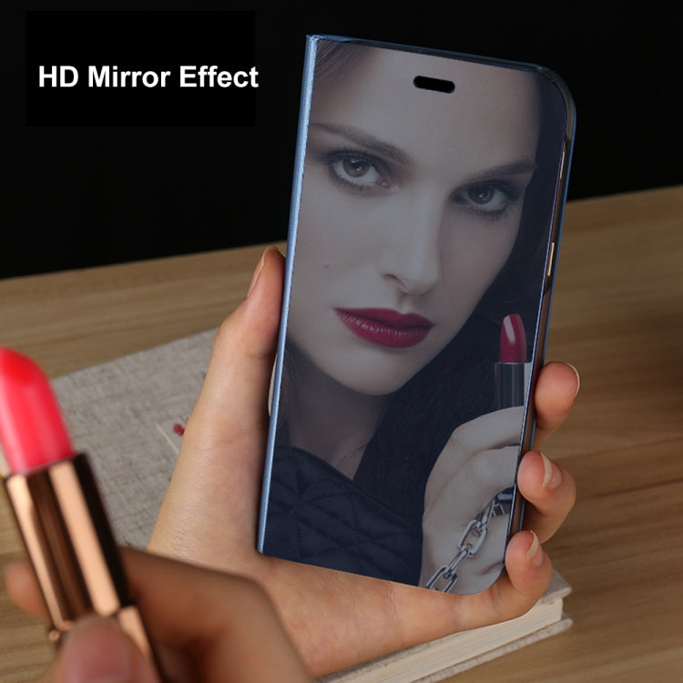 Mirror Clear View Horizontal Flip PU Smart Leather Case for Huawei Mate 20 Lite, with Holder
