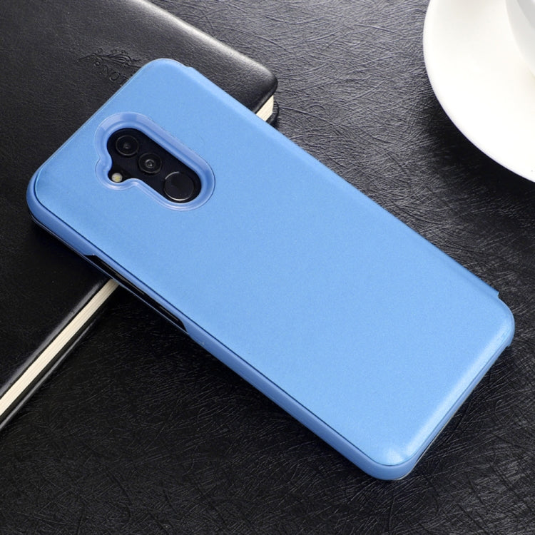 Mirror Clear View Horizontal Flip PU Smart Leather Case for Huawei Mate 20 Lite, with Holder