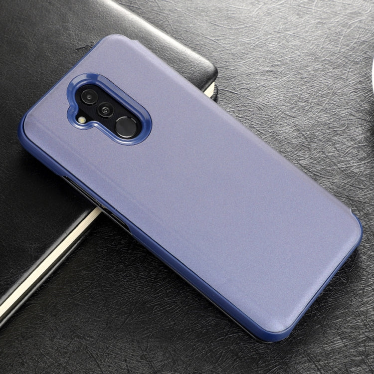 Mirror Clear View Horizontal Flip PU Smart Leather Case for Huawei Mate 20 Lite, with Holder