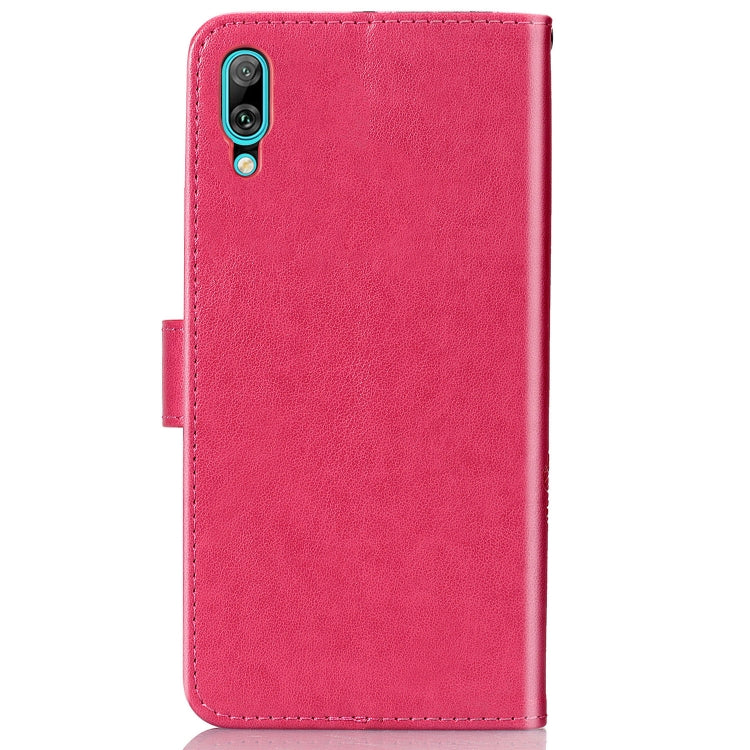 Lucky Clover Pressed Flowers Pattern Leather Case for Huawei Enjoy 9, with Holder & Card Slots & Wallet & Hand Strap